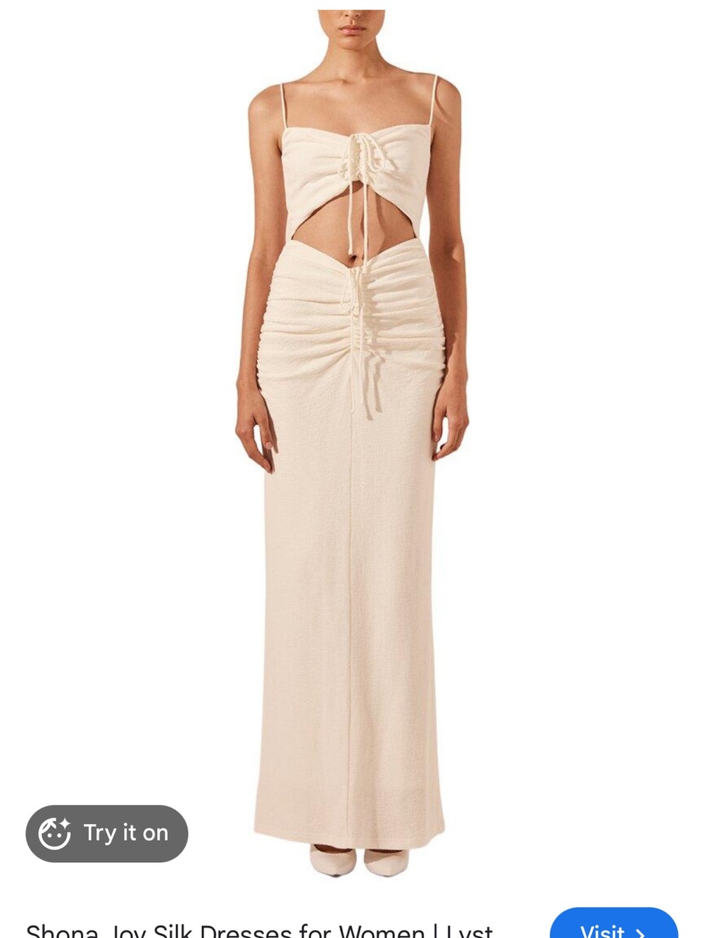 Shona Joy Beau Sleeveless Drawstring Maxi Dress